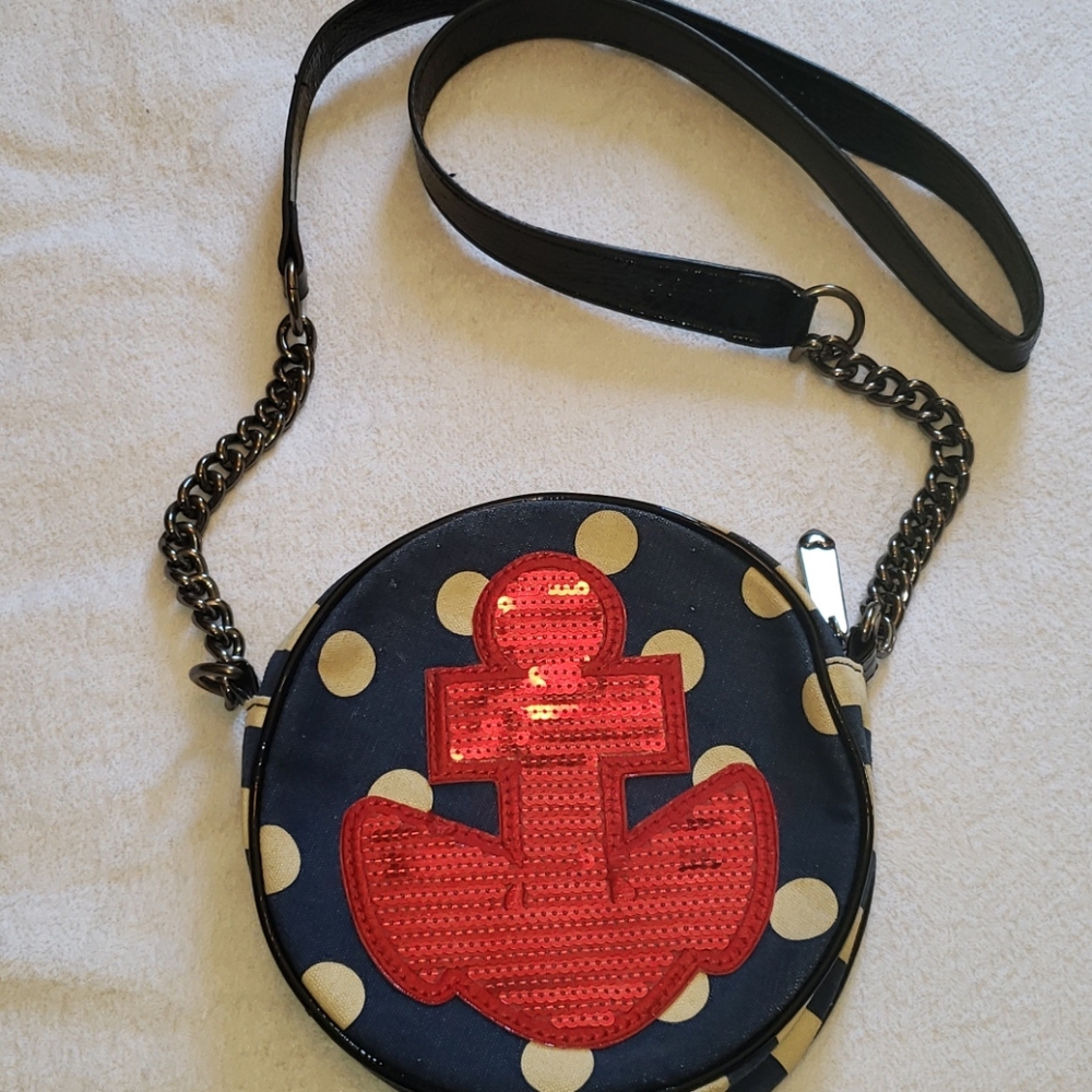 Betsy Johnson bestyville sequin anchor purse